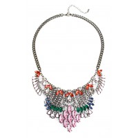 Tabitha Multicolored Art Deco Crystal Necklace 